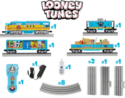 Vista 8 de Lionel Looney Tunes Freight LionChief 5.0 - Juego de tren eléctrico de calibre O con Bluetooth y control remoto
