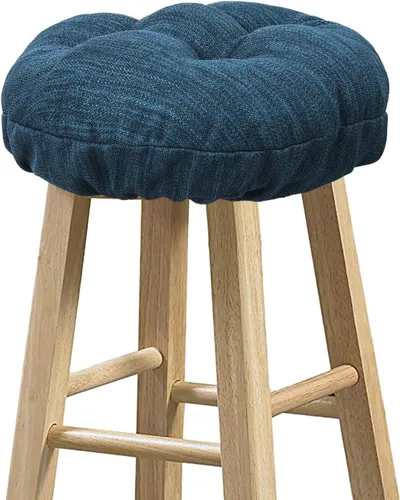 Vista 17 de baibu Fundas de taburete redondas, súper suaves y redondas, fundas de cojín de asiento para taburete de bar, solo un cojín (beige, 12 pulgadas)