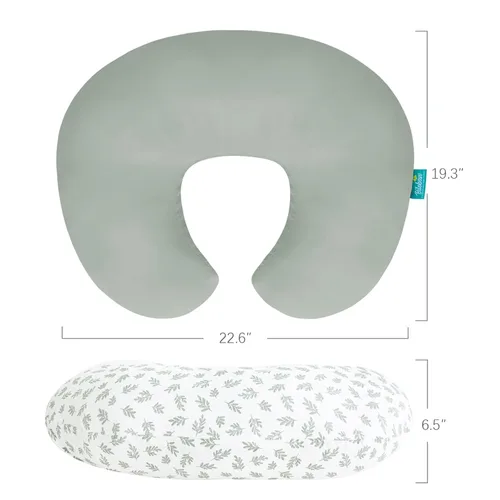 Vista 4 de Biloban Juego de 2 fundas de almohada de lactancia aptas para almohada Boppy, transpirables y agradables al tacto, fundas de lactancia para mamá que