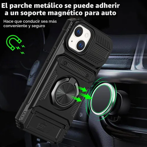 Vista 4 de Vofolen Funda tipo cartera para iPhone 13 con tarjetero
