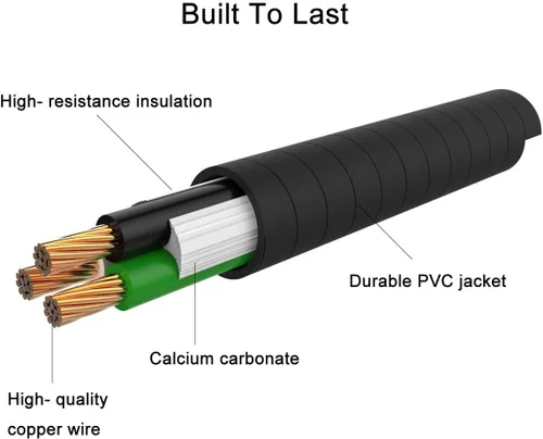 Vista 3 de Miady Cable de extensión resistente de 30 amperios para caravana, diseño fácil de desenchufar con organizador de cables, calibre 10, certificación