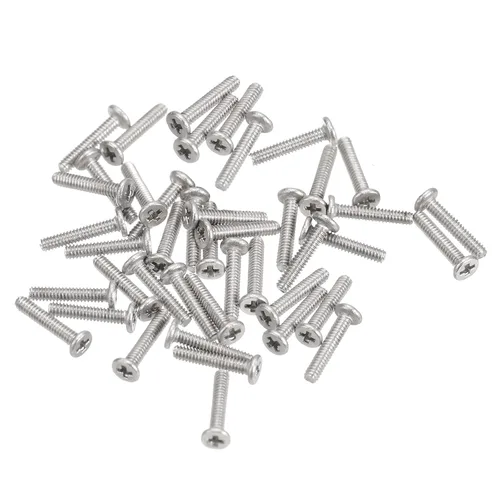 Vista 71 de uxcell M1-0.010 x 0.079 in, 100 tornillos de cabeza plana redonda de acero inoxidable 304 Phillips Drive Machine Tornillos de fijación de hardware