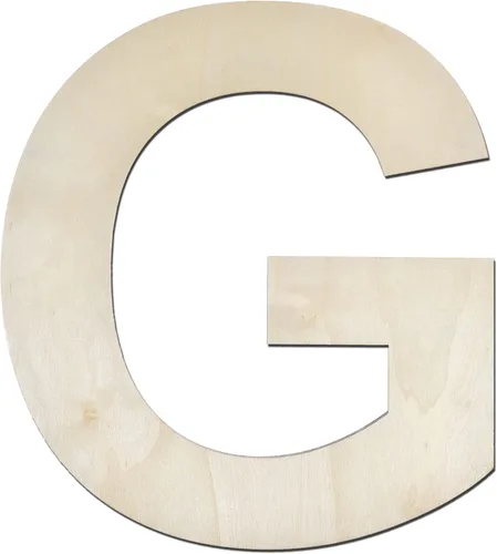 Vista 24 de Letra M de madera de 12 pulgadas de grosor, letra de madera grande sin terminar de 1/4 de pulgada de grosor para decoración de pared del hogar