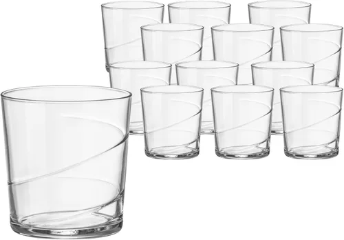 Vista 14 de Bormioli Rocco Bodega Collection - Juego de 12 vasos medianos de 12 onzas para agua, bebidas y cócteles, vasos de vidrio templado transparente de 12