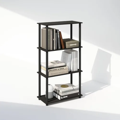 Vista 7 de Furinno Turn-N-Tube - Estantería de libros, estantería de 5 niveles, librero con estante de exhibición compacto multiuso, 11.6 x 23.6 x 57.4