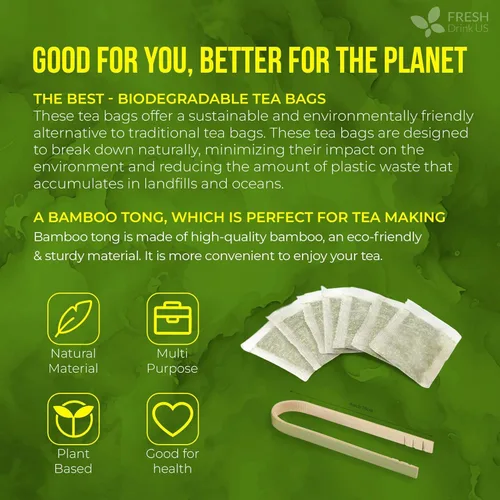 Vista 215 de FreshDrinkUS, 135 bolsas de té de jengibre y cúrcuma premium, ingredientes 100% naturales, mezcla hecha a mano de té de hierbas de cúrcuma