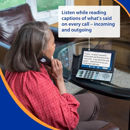 Vista 3 de Hamilton CapTel 2400iSPNBT Teléfono con subtítulos, teléfonos con discapacidad auditiva, control de volumen con aumento de amplificación de hasta 40