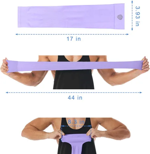 Vista 5 de Mangas de brazo para hombres y mujeres, protección solar UV, cubierta de compresión para calentador