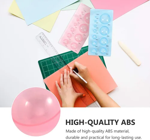 Vista 5 de ARTIBETTER 4 piezas de papel Quilling molde plástico Quilling herramientas 3D medias bolas molde para proyectos de manualidades DIY
