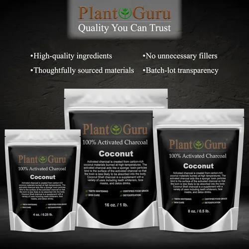 Vista 7 de Polvo de carbón activado de 4 oz. Coco, grado alimenticio, Kosher sin OMG, blanqueamiento de dientes, máscara facial y fabricación de jabón.