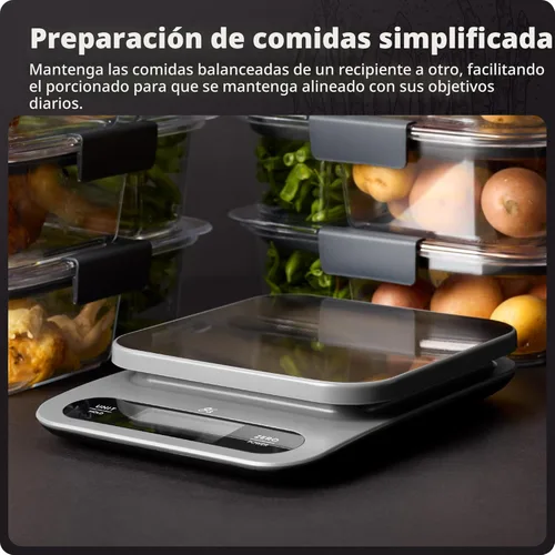 Vista 5 de Greater Goods Báscula digital de alimentos para cocina y hornear, báscula de peso de alta capacidad de 22.0 lbs/22 libras con precisión de 0.04 oz