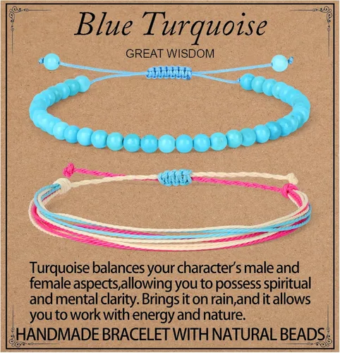 Vista 47 de LPBeads Pulsera de piedra natural hecha a mano de tamaño ajustable