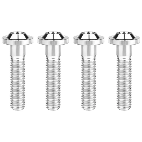 Vista 18 de Tornillos de cabeza Torx de titanio M8 10 15 20 25 30 60 2.756 in Tornillos de cabeza Torx paquete de 4 (M8x15mm, plateado)