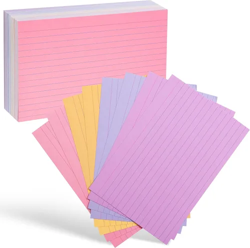 Vista 10 de Mr. Pen Tarjetas de Estudio de Neón Rayadas - 3x5, 180 Tarjetas - Tarjetas Rayadas para Estudiar