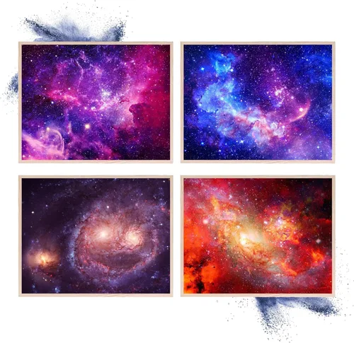 Insire Póster de galaxia, arte de pared, póster de pared de galaxia, sin marco (8 x 10)