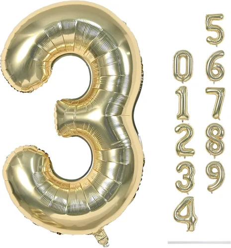 Vista 83 de Globos beige de 40 pulgadas con números grandes 3, globos de helio de dígito 3 de color blanco marfil autoinflables para terceras niñas, globos