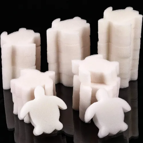 Vista 9 de Chuangdi 24 esponjas para bañera de hidromasaje, absorción de espuma de aceite de tortuga para spa y piscina (azul)