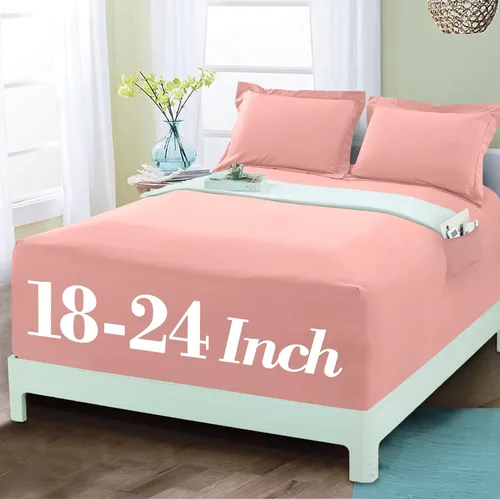 Vista 33 de Mocassi - Sábanas ajustadas de tamaño Twin con bolsillo profundo y efecto refrescante de hasta 16 pulgadas - Sábanas de lujo tipo hotel de 1800