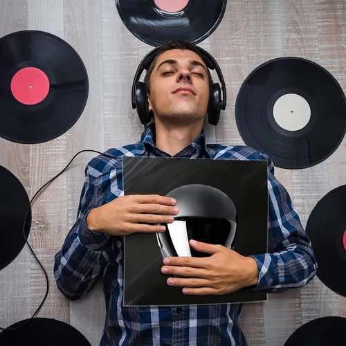 Vista 4 de Claev Outer Record Sleeves for Album Covers - 50 Clear Plastic Outer Sleeves to Protect 12" LP Vinyl Record Albums - 12.75 x 12.75 inch & 3 mil