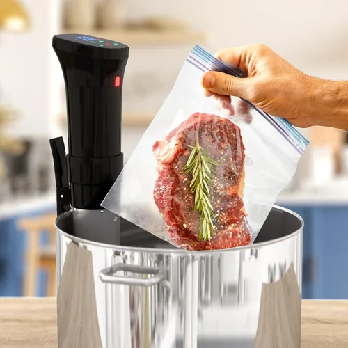 Vista 9 de APQ - Olla Sous Vide de 1100 W, cocina profesional de inmersión térmica con abrazadera ajustable, máquinas Sous Vide con temperatura/temporizador