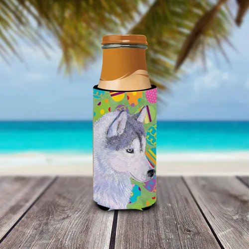 Vista 3 de Tesoros de la Caroline ss4809-parent Husky siberiano eggtravaganza Ultra Beverage aislantes para latas ss4809muk Slim, de Pascua, multicolor