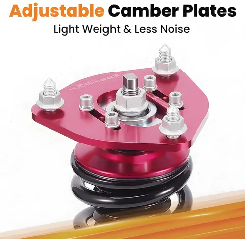 Vista 2 de maXpeedingrods Coilovers para Nissan S14 240SX 1995-1998, kit de suspensión de bobinas de altura ajustable, kit de reducción de amortiguador