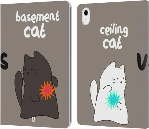Vista 32 de Head Case Designs Ceiling Cat Saves Vanilla Ceiling Cat Vs Basement Cat Leather Wallet Case Compatible with Apple iPad Air 2 (2014)