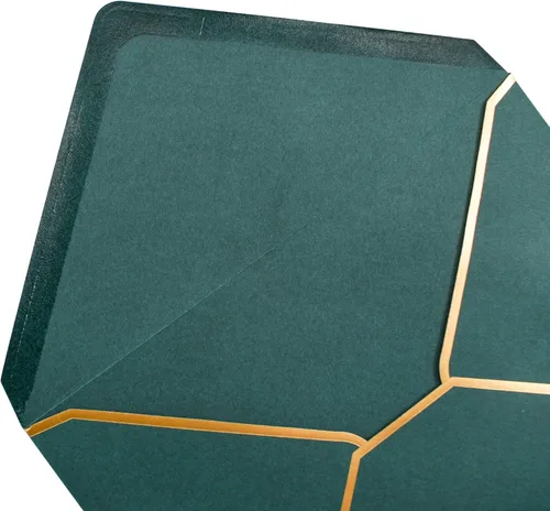 Vista 3 de VANRA Paquete de 150 sobres de invitación coloridos autoadhesivos A7, con solapa en V con borde dorado para tarjetas de felicitación de 5 x 7