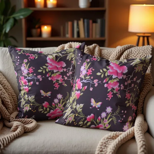 Vista 16 de Decozen Fundas de almohada – Paquete de 1 funda de cojín decorativa con estampado floral para decoración del hogar, sofá, silla, cama, patio, sala