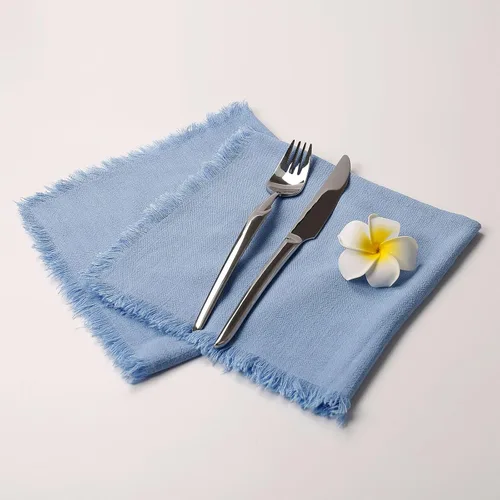 Vista 5 de Juego de 8 servilletas de tela de lino de algodón para el día de San Valentín, servilletas hechas a mano con flecos para bodas elegantes, Navidad