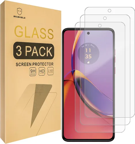 Mr.Shield [Paquete de 3] Protector de pantalla para Motorola Moto G84 5G [vidrio templado] [vidrio japonés con dureza 9H] Protector de pantalla