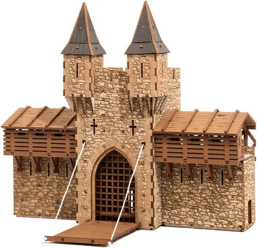 Vista 15 de Casa en Fila Ámbar, kit de construcción de madera DIY para adultos, adecuado para jugar - Realista