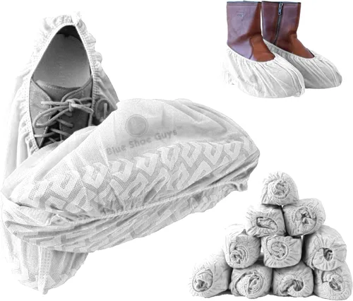 Vista 16 de Blue Shoe Guys Fundas impermeables reutilizables para zapatos, paquete de 4 (2 pares), fundas para botas de lluvia para hombres y mujeres
