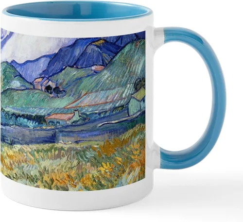 Vista 27 de CafePress Irises By Vincent Van Gogh Taza de café de cerámica de 11 oz (11.0 fl oz)