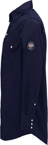 Vista 3 de BOCOMAL Camisas FR Resistente a la llama 100% C NFPA2112 7.5oz Camisa de soldadura resistente al fuego para hombres