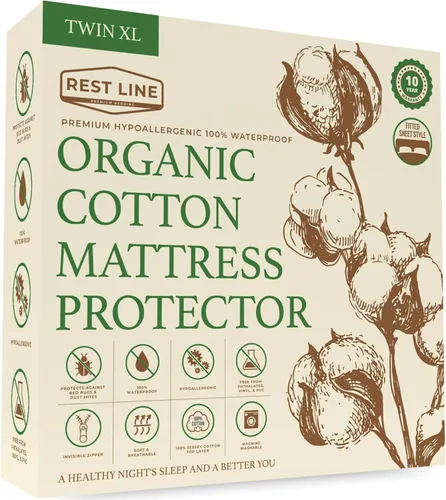 Vista 12 de Tamaño individual Protector de colchón impermeable Hipoalergénico, funda de colchón refrescante, estilo sábana bajera de hasta 18 pulgadas