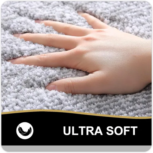 Vista 149 de OLANLY Alfombra de baño de microfibra extrasuave y absorbente, antideslizante, lavable a máquina, de secado rápido, adecuada para suelo de baño