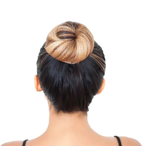 Vista 4 de Juego de redes invisibles para el cabello y horquillas en forma de U, 50 redes de malla elástica y 10 pasadores de posicionamiento para moños