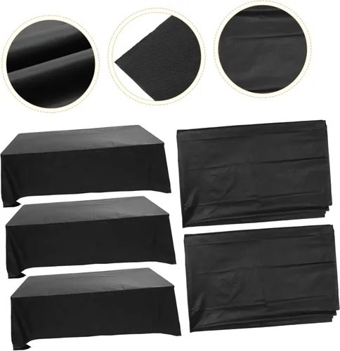 Vista 3 de ABOOFAN Rectangular Tablecloth 137x183cm 5pcs Grease-Proof Disposable for Party Birthday Oil-Resistant DIY Table Cover
