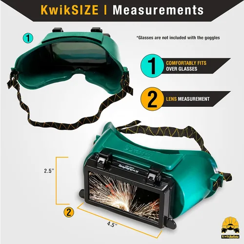 Vista 5 de KwikSafety - Charlotte, NC - Lentes para soldar EAGLE EYES, HAMMERHEAD, OWL [ANTI-EMPANADO ANTI-ARAÑAZOS] ANSI probado OSHA
