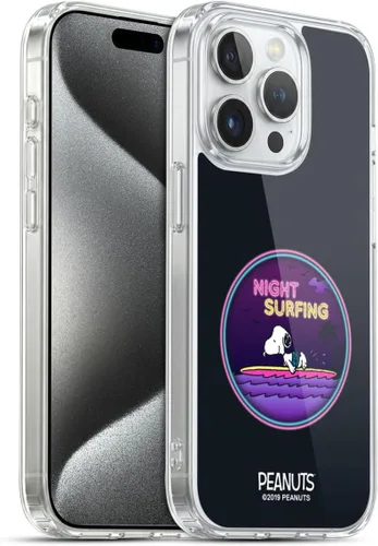 Vista 210 de Head Case Designs Funda de gel suave con licencia oficial de Peanuts Tropical Surf Snoopy Aloha Disco compatible con Apple iPhone 13 Mini