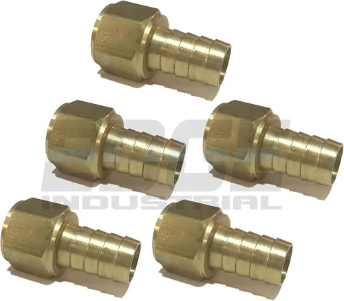 Vista 3 de Manguera de 3/4" ID a 3/4" hembra NPT FNPT latón recto para combustible/aire/agua/aceite/gas/WOG (cantidad 10)