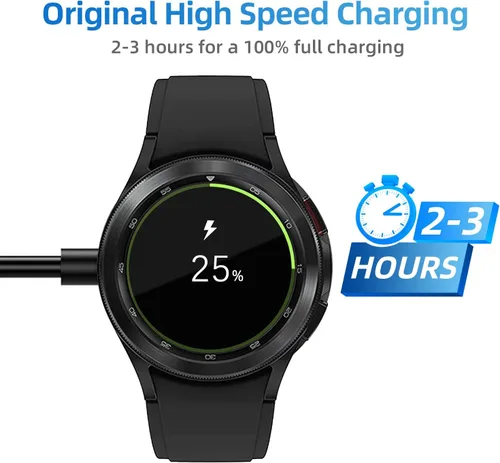 Vista 4 de Cargador USB C Galaxy Watch 7 compatible con Samsung Galaxy Watch 7/6 Classic/6/5 Pro/5/4/4 Classic/3/Active 2/Active, base de carga inalámbrica