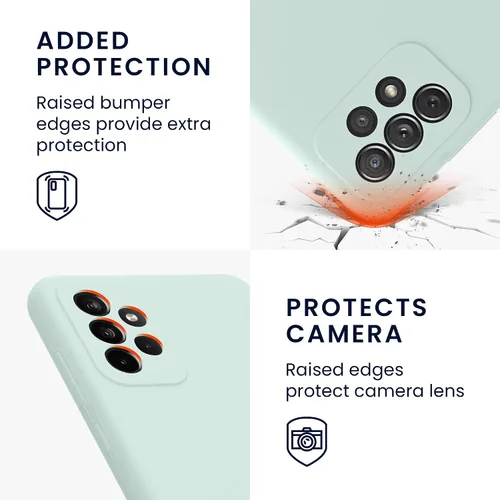 Vista 4 de kwmobile Funda Compatible con Samsung Galaxy A14 5G - Funda de teléfono de TPU y silicona con acabado suave - Verde Lima 2-Verde lima