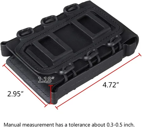 Vista 3 de IDOGEAR Mag Pouch 0.219 in Rifle Magazine Bolsas 0.300 in Molle Softshell Universal Mag Carrier para M4 AR15 M16 AK Magainzes
