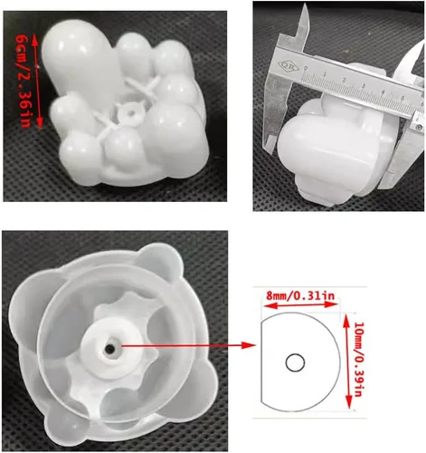 Vista 2 de Masajeador de espalda de repuesto de bola giratoria de 8 puntos de mecanismo de rodillo para masajeador de espalda y cuello con silla de masaje