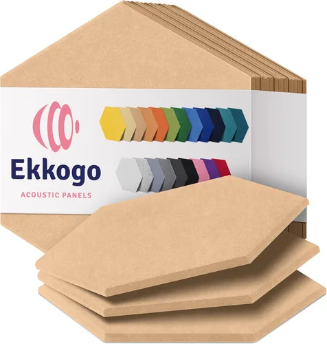 Vista 30 de Paneles acústicos de alta densidad para amortiguar sonidos, forma hexagonal, paquete de 12 unidades de 14" x 12.1" x 0.4", color turquesa océano