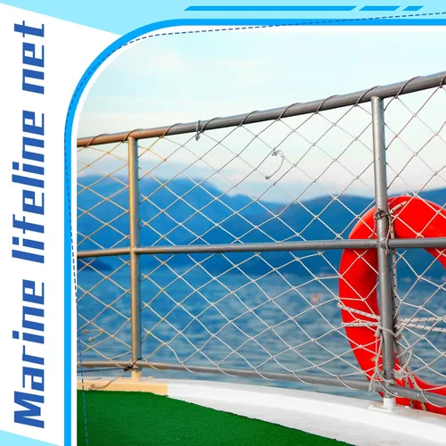 Vista 5 de Windyun Red de Seguridad Salvavidas para Barcos Red Marina de Velero Barandilla Protectora Red de Nailon Red para Cubierta para Mascotas