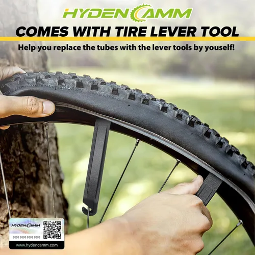 Vista 8 de Juego de 2 cámaras para bicicleta de 12"/14"/16"/18"/ 20"/ 22"/24"/ 26"/27.5"/28"/29" x1.75/1.95/2.10/2.125 con 2 palancas para neumáticos