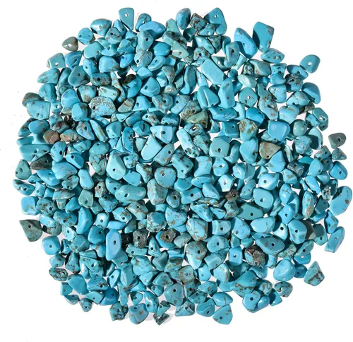 Vista 11 de Piedras preciosas naturales de amazonita de 5 a 0.315 in a granel, piedras preciosas de cristal perforadas de forma irregular para hacer joyas